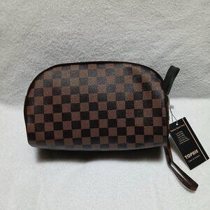 Checkered Toiletry Bag -- NEW WITH TAGS